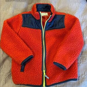 J Crew Crewcuts Red and Navy Jacket with Neon Accents